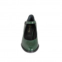 Mary Jane pour femmes avec bout rondu en cuir verni vert talon 5 - Pointures disponibles:  32, 35, 42, 43, 45, 46