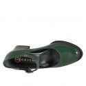 Mary Jane da donna con punta tonda in vernice verde tacco 5 - Misure disponibili: 32, 35, 42, 43, 45, 46
