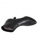 Stivaletto da donna con cerniera in pelle nera e tacco 7 - Misure disponibili: 35, 44