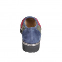 Décolleté da donna in camoscio blu, verde e bordeaux zeppa 3 - Misure disponibili: 32, 33, 34, 35, 42, 43, 44, 45