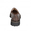 Mocassino da donna in pelle vintage e camoscio marrone tacco 3 - Misure disponibili: 32, 35, 42, 45, 46