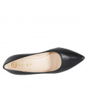 Décolleté a punta da donna in pelle nera con tacco 7 - Misure disponibili: 35