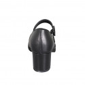 Mary Jane pour femmes avec courroie et semelle intérieure amovible en cuir noir talon 5 - Pointures disponibles:  32, 35, 42, 43, 45