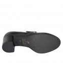 Mary Jane pour femmes en cuir verni noir avec courroie et semelle intérieure amovible talon 5 - Pointures disponibles:  32, 34, 35, 43, 45