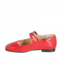 Mary Jane pour femmes en cuir verni rouge avec courroies talon 2 - Pointures disponibles:  34, 35, 42, 43, 44, 45, 46