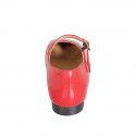 Mary Jane da donna con cinturini in vernice rossa tacco 2 - Misure disponibili: 34, 35, 42, 43, 44, 45, 46