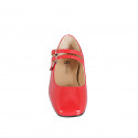 Mary Jane pour femmes en cuir verni rouge avec courroies talon 2 - Pointures disponibles:  34, 35, 42, 43, 44, 45, 46