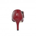 Decolté Mary Jane a punta in vernice bordeaux tacco 7 - Misure disponibili: 31, 35, 42