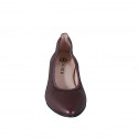 Ballerine pour femmes à bout pointu en cuir bordeaux talon 2 - Pointures disponibles:  32, 34, 35, 44