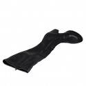 Stivale da donna con cerniera e punta tonda in pelle elasticcizata nera tacco 7 - Misure disponibili: 35, 44