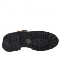 Zapato Mary Jane con cinturon charleston para mujer en piel negra tacon 4 - Tallas disponibles:  35