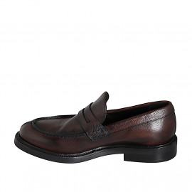 Mocassin élégant pour hommes en cuir marron foncé - Pointures disponibles:  37, 38, 46, 47, 48, 49, 50, 51, 52, 54 2