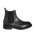 Botin con elasticos para hombre en piel negra - Tallas disponibles:  37, 46, 47, 50, 51, 52, 53, 54