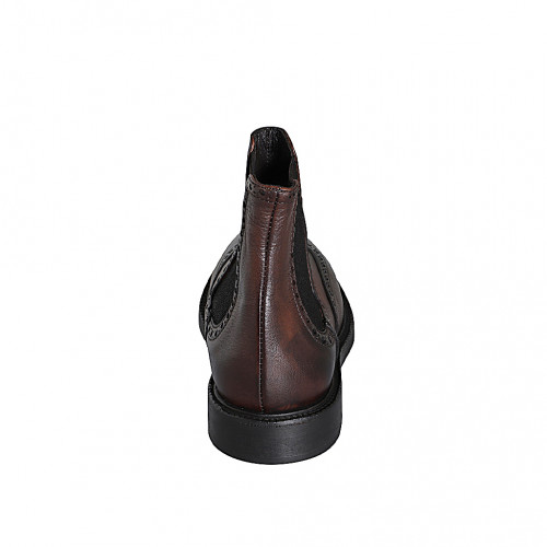 Stivaletti Chelsea da uomo in pelle fatti a mano con punta a coda di rondine: stile vintage - Italia