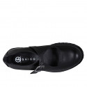 Décolleté Mary Jane da donna in pelle nera tacco 5 - Misure disponibili: 32, 35