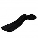 Woman's knee-high boot in black suede and elastic material heel 6 - Available sizes:  44