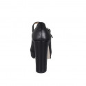 Women's Mary Jane pump in black leather heel 11 - Available sizes:  31, 34, 35, 42