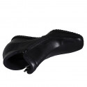 Stivaletto da donna in pelle nera con cerniere zeppa 6 - Misure disponibili: 35