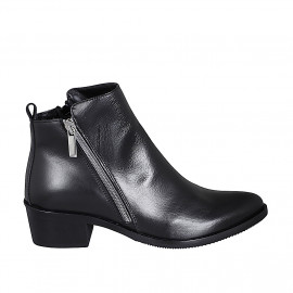 Fitters Kirsten Stivali Donna Taglie Forti – Nero, Tacco 7 Cm, Chiusura Lampo (EU 42-45)