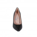 Escarpin à bout pointu pour femmes en cuir verni noir avec talon 7 - Pointures disponibles:  32, 33, 42, 43