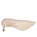 Décolleté a punta da donna in pelle nude tacco 7 - Misure disponibili: 31, 32, 35, 42, 43, 44