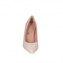Décolleté a punta da donna in pelle nude tacco 7 - Misure disponibili: 31, 32, 35, 42, 43, 44