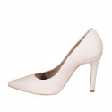 ﻿Escarpin pour femmes en cuir nue talon 10 - Pointures disponibles:  31, 32, 33, 34, 35, 42, 43, 44, 45