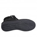 Sneaker pour femme en nubuck noir avec lacets, fermetures éclair et semelle intérieure amovible talon compensé 2 - Pointures disponibles:  32, 33, 35, 42, 43