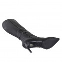 Stivale a punta da donna in pelle nera con cerniera tacco 7 - Misure disponibili: 35, 42, 43