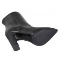 Stivaletto a punta da donna in pelle nera con cerniera tacco 10 - Misure disponibili: 32, 34, 35, 42, 43, 44