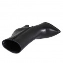 Stivaletto a punta da donna in pelle nera con cerniera tacco 10 - Misure disponibili: 32, 34, 35, 42, 43, 44