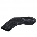 Stivaletto da donna con cerniera e plateau in pelle ed elasticizzato nero tacco 10 - Misure disponibili: 33, 34, 35