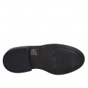 Chaussure derby avec lacets pour hommes non décoré en cuir marron - Pointures disponibles:  36, 37, 46, 47, 48, 49, 50, 51, 52, 53, 54