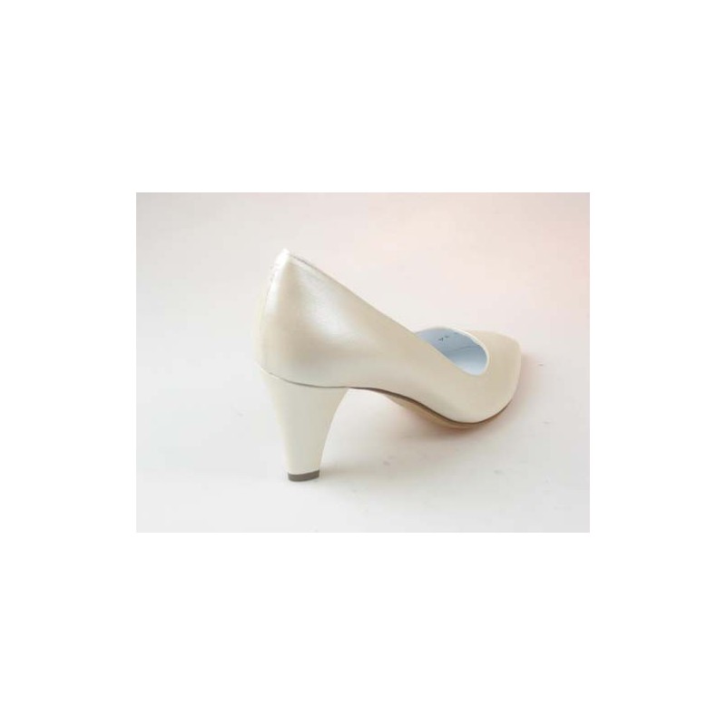 ivory leather pumps