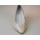 Escarpin pour femmes en cuir ivoire perlé talon 7 - Pointures disponibles:  46