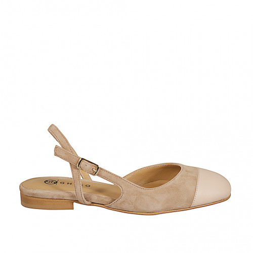 Woman's rounded-toe slingback flat in...