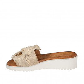 Woman's mule in beige suede... 2