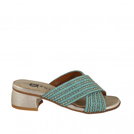 Mules para mujer con bandas...