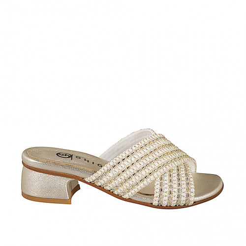 Mule pour femmes avec bandes croisées...