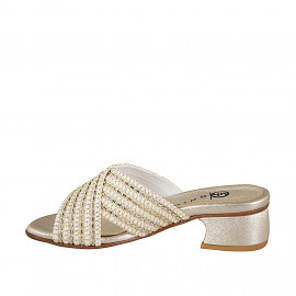 Woman's mules  with crossed... 2