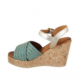 Women's sandal in laminated... 2