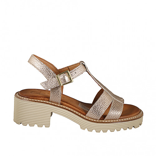 Women's sporty sandal with strap in...