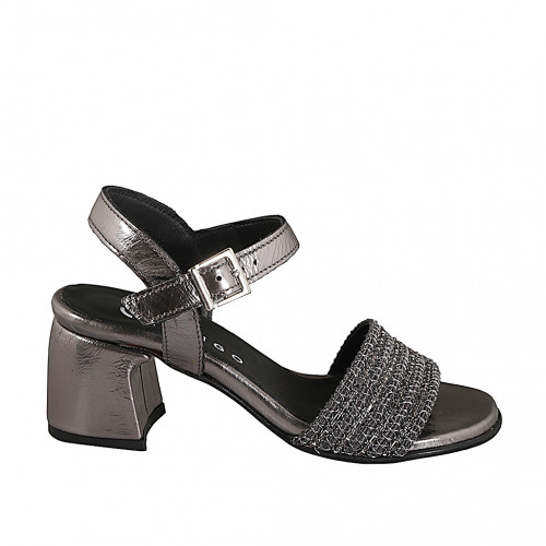 Women's sandal with ankle strap in...