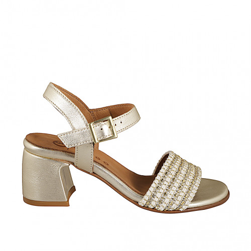 Women's sandal with ankle strap in...