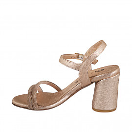 Women's sandal in laminated... 2