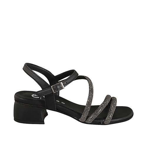 Women's sandal with ankle strap in...