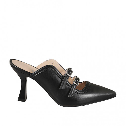 Womans' closed pointy toe mules with...