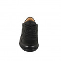 Sneaker stringata da uomo in pelle nera - Misure disponibili: 46, 47, 48, 49, 50, 51, 52