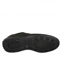 Sneaker stringata da uomo in pelle nera - Misure disponibili: 46, 47, 48, 49, 50, 51, 52