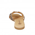 Sabot aperto da donna in camoscio stampato maculato e tacco 1 - Misure disponibili: 33, 34, 35, 42, 43, 44, 45, 46